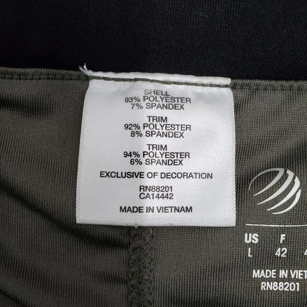 MPG Women's‎ Olive Combo Athletic Training Running Retro Run Shorts Size Large - Picture 11 of 11